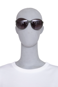 CHANEL SQUARE CC LOGO ACETATE GREEN