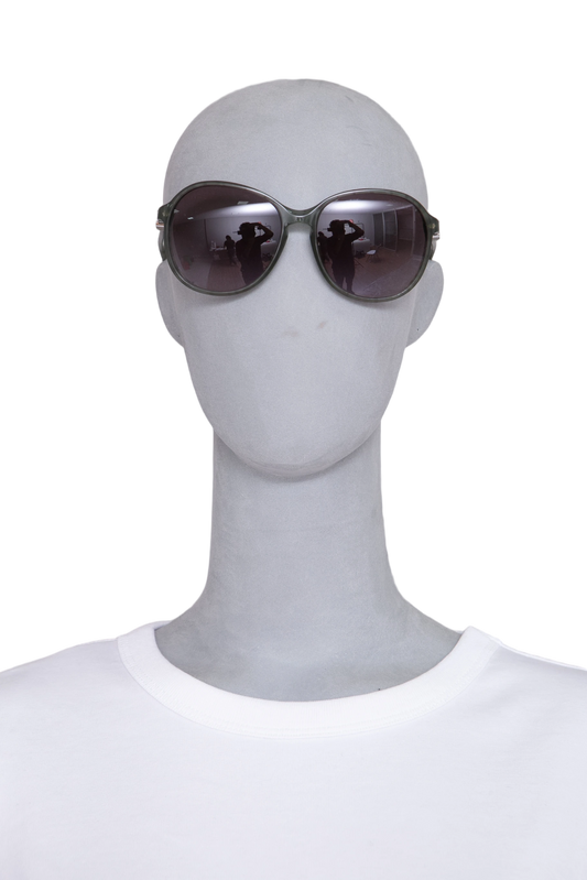 CHANEL SQUARE CC LOGO ACETATE GREEN