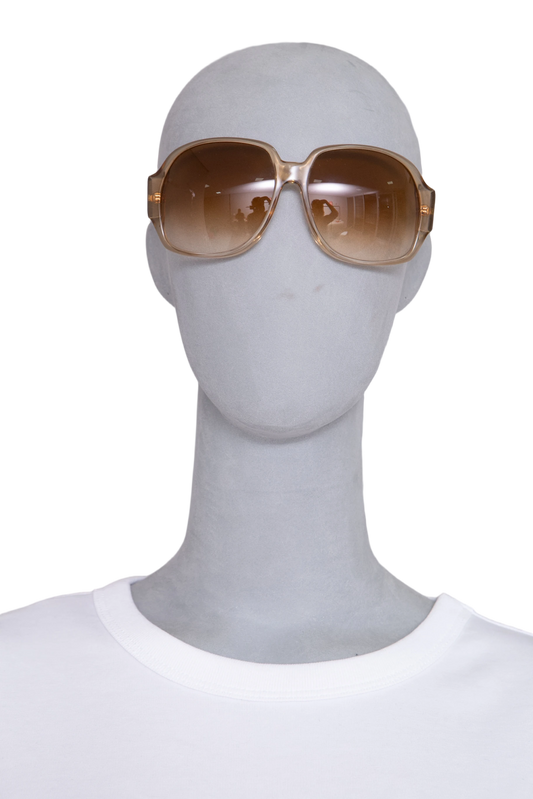 GUCCI BUTTERFLY OVERSIZED 1970'S ACETATE GRADIENT HAVANA