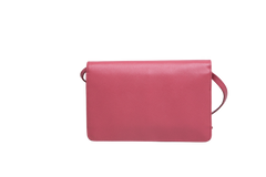 PRADA WOC FLAP ON STRAP SAFFIANO PINK