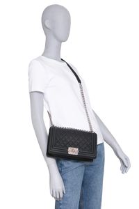 CHANEL BOY MEDIUM LAMBSKIN BLACK