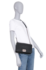 CHANEL BOY MEDIUM LAMBSKIN BLACK