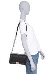 CHANEL BOY MEDIUM LAMBSKIN BLACK