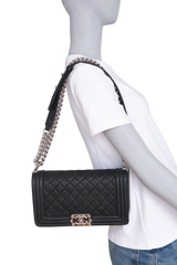 CHANEL BOY MEDIUM LAMBSKIN BLACK