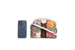 GUCCI OPHIDIA DOME SMALL FLORA & OFF WHITE