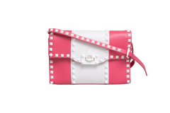 VALENTINO COLORBLOCK ROCKSTUD SHADOW PINK