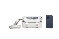 DIOR DIORCAMP SMALL MESSENGER WHITE & BLACK