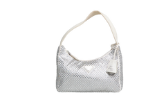 PRADA RE-EDITION 2000 OFF WHITE SATIN RHINESTONE