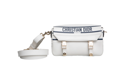 DIOR DIORCAMP SMALL MESSENGER WHITE & BLACK