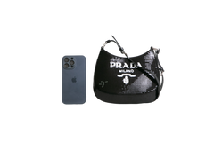 PRADA CLEO BAG SEQUINS BLACK