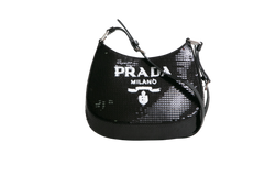PRADA CLEO BAG SEQUINS BLACK