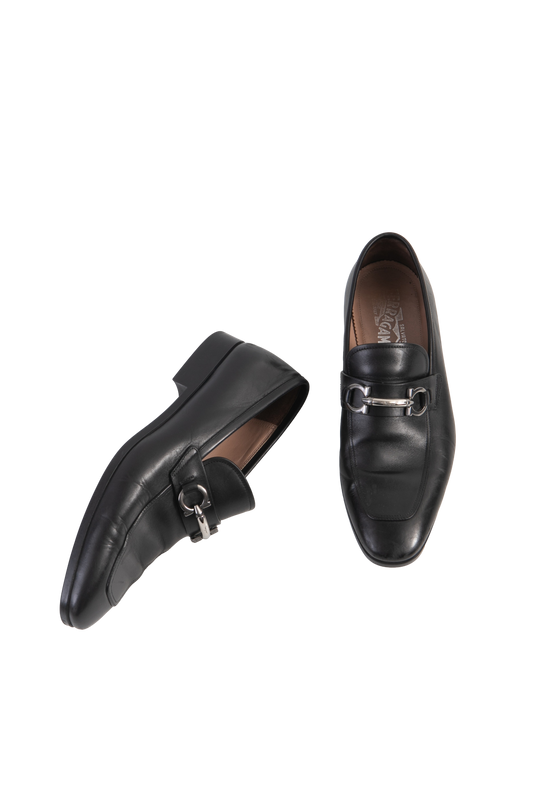 FERRAGAMO LOAFER MASCULINO BLACK COURO