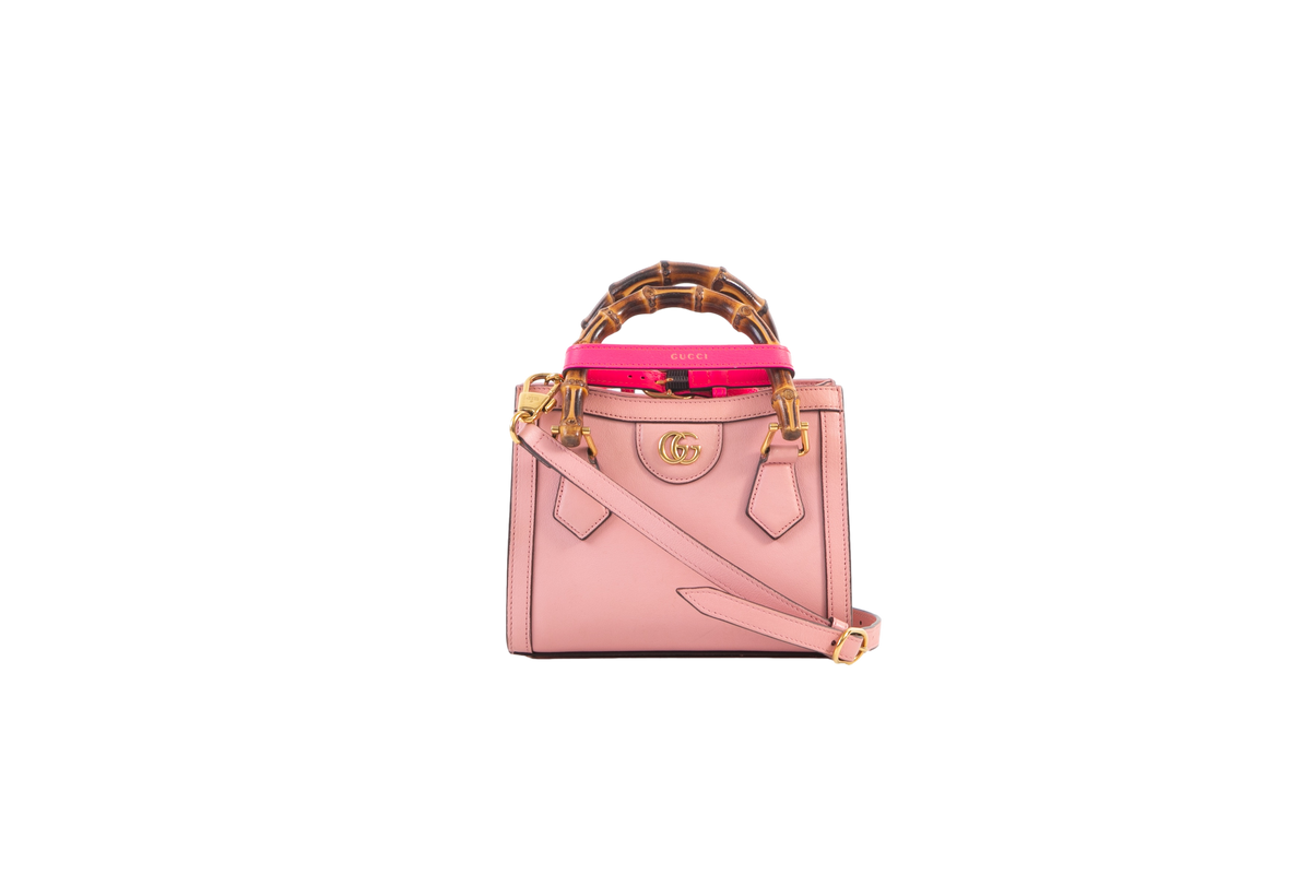 GUCCI DIANA MINI TOTE BAG IN ROSA