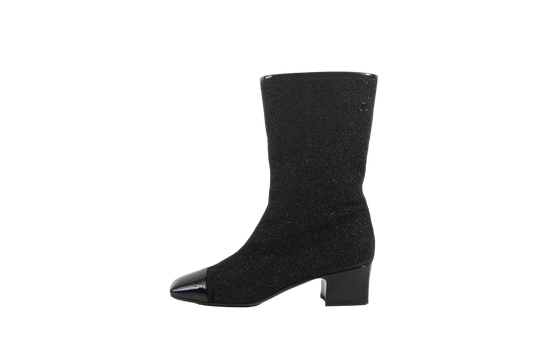 CHANEL ANKLE BOOTS MIDNIGHT BRIGHT - 36 BR