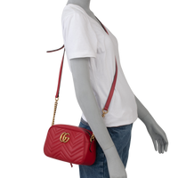 GUCCI CAMERA BAG MARMONT SMALL RED