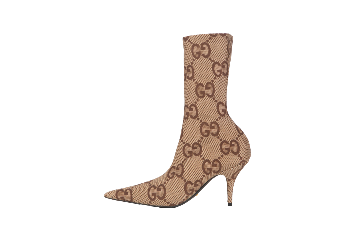 GUCCI ANKLE BOOT GG MONOGRAM BEIGE