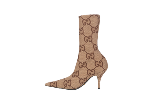 GUCCI ANKLE BOOT GG MONOGRAM BEIGE