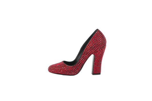 PRADA CRYSTAL RUBY HEELS SLIPPER PUMPS