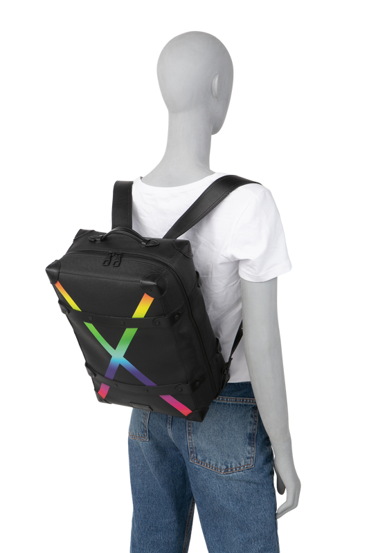 DESAPEGO FERNANDO TORQUATTO LOUIS VUITTON SOFT TRUNK BACKPACK TAIGA PM RAINBOW EDIÇÃO VIRGIL ABLOH