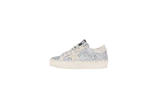 GOLDEN GOOSE SUPER-STAR SILVER GLITTER