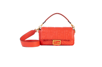 FENDI BAGUETTE EMBOSSED FF CORAL