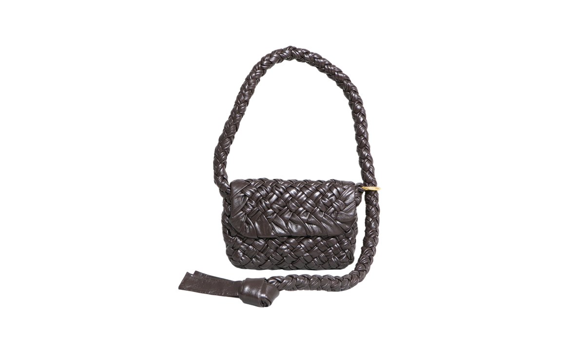 BOTTEGA KALIMERO CITTÀ INTRECCIO DARK BROWN