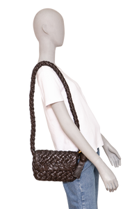 BOTTEGA KALIMERO CITTÀ INTRECCIO DARK BROWN
