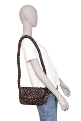 BOTTEGA KALIMERO CITTÀ INTRECCIO DARK BROWN