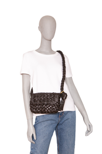 BOTTEGA KALIMERO CITTÀ INTRECCIO DARK BROWN