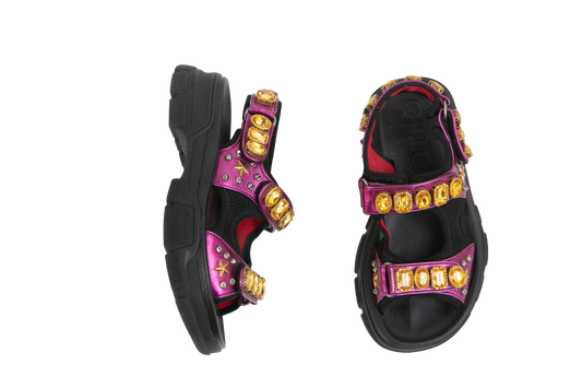 DESAPEGO LIGIA MENDES GUCCI SANDAL BLACK CRYSTAL AGURU DAD PINK - 37 BR