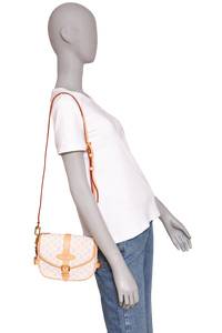 LOUIS VUITTON SAUMUR BB MONOGRAM CANVAS MASTIC CREAM