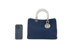 DIOR DIORISSIMO TOTE MEDIUM BLUE TRICOLOR