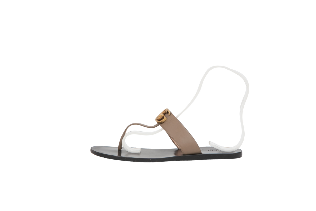 DESAPEGO GRAZI MASSAFERA GUCCI SANDAL THONG ETOUPE - 38 1/2 BR