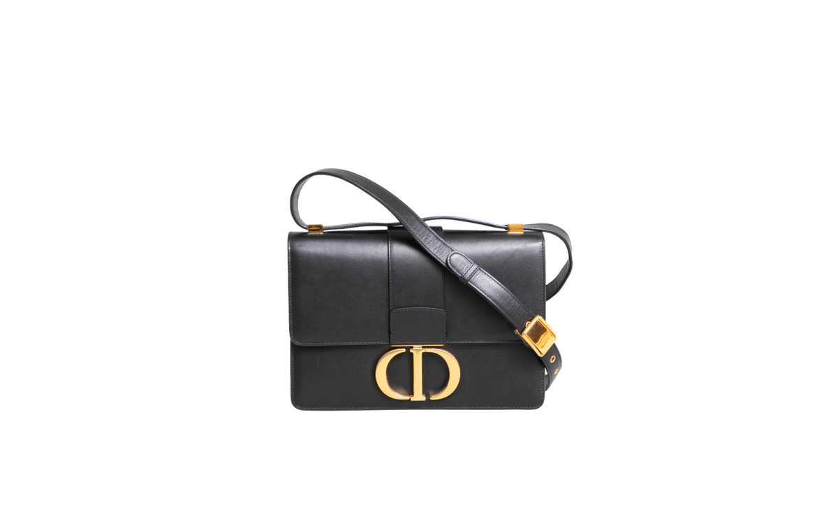DIOR 30 MONTAIGNE LEATHER BLACK