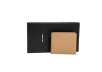 YSL PARIS EAST/WEST WALLET IN GRAIN DE POUDRE TEEK WOOD