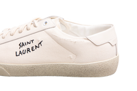 YSL SNEAKERS COURT CLASSIC SL/06 WITH EMBROIDERY ON SMOOTH LEATHER OPTICAL WHITE - 38 BR