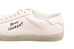 YSL SNEAKERS COURT CLASSIC SL/06 WITH EMBROIDERY ON SMOOTH LEATHER OPTICAL WHITE - 38 BR