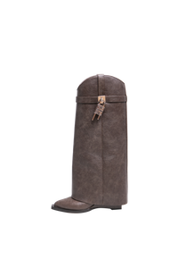 GIVENCHY SHARKLOCK COWBOY AGED LEATHER BROWN -  35,5/36 BR
