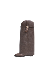 GIVENCHY SHARKLOCK COWBOY AGED LEATHER BROWN -  35,5/36 BR