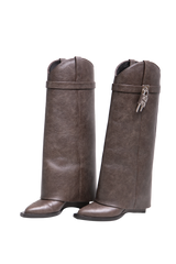 GIVENCHY SHARKLOCK COWBOY AGED LEATHER BROWN -  35,5/36 BR