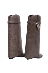 GIVENCHY SHARKLOCK COWBOY AGED LEATHER BROWN -  35,5/36 BR
