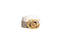 GUCCI GG MARMONT BELT GG SUPREME WHITE