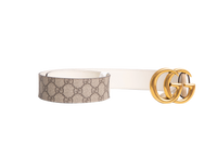 GUCCI GG MARMONT BELT GG SUPREME WHITE