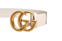 GUCCI GG MARMONT BELT GG SUPREME WHITE