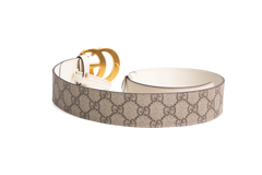 GUCCI GG MARMONT BELT GG SUPREME WHITE