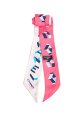 CHANEL SILK MAXI BANDEAU NECKERCHIEF MULTICOLOR