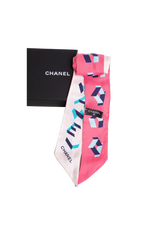 CHANEL SILK MAXI BANDEAU NECKERCHIEF MULTICOLOR