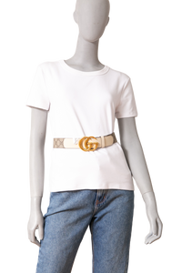 GUCCI GG MARMONT BELT GG SUPREME WHITE