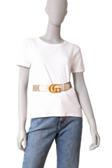 GUCCI GG MARMONT BELT GG SUPREME WHITE
