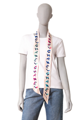 CHANEL SILK MAXI BANDEAU NECKERCHIEF MULTICOLOR